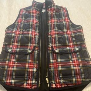 J crew plaid vest size small